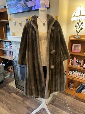 faux mink vintage coat